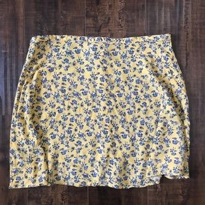 Floral Forever 21 Button Down Skirt